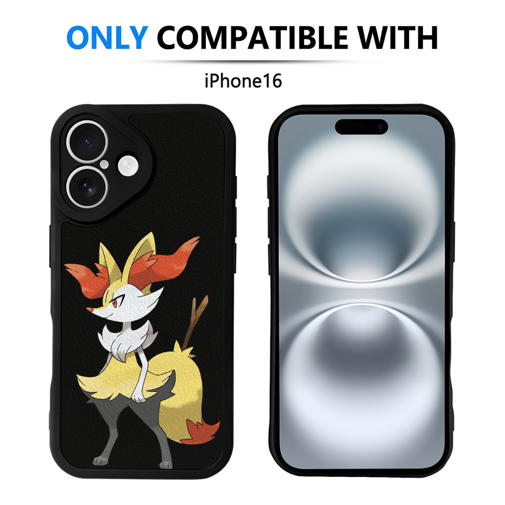 （画像用） ポケットモンスター Pokémon 【iPhone 16シリーズ対応】シリコンスマホケース（レザー調） 材質：シリコン